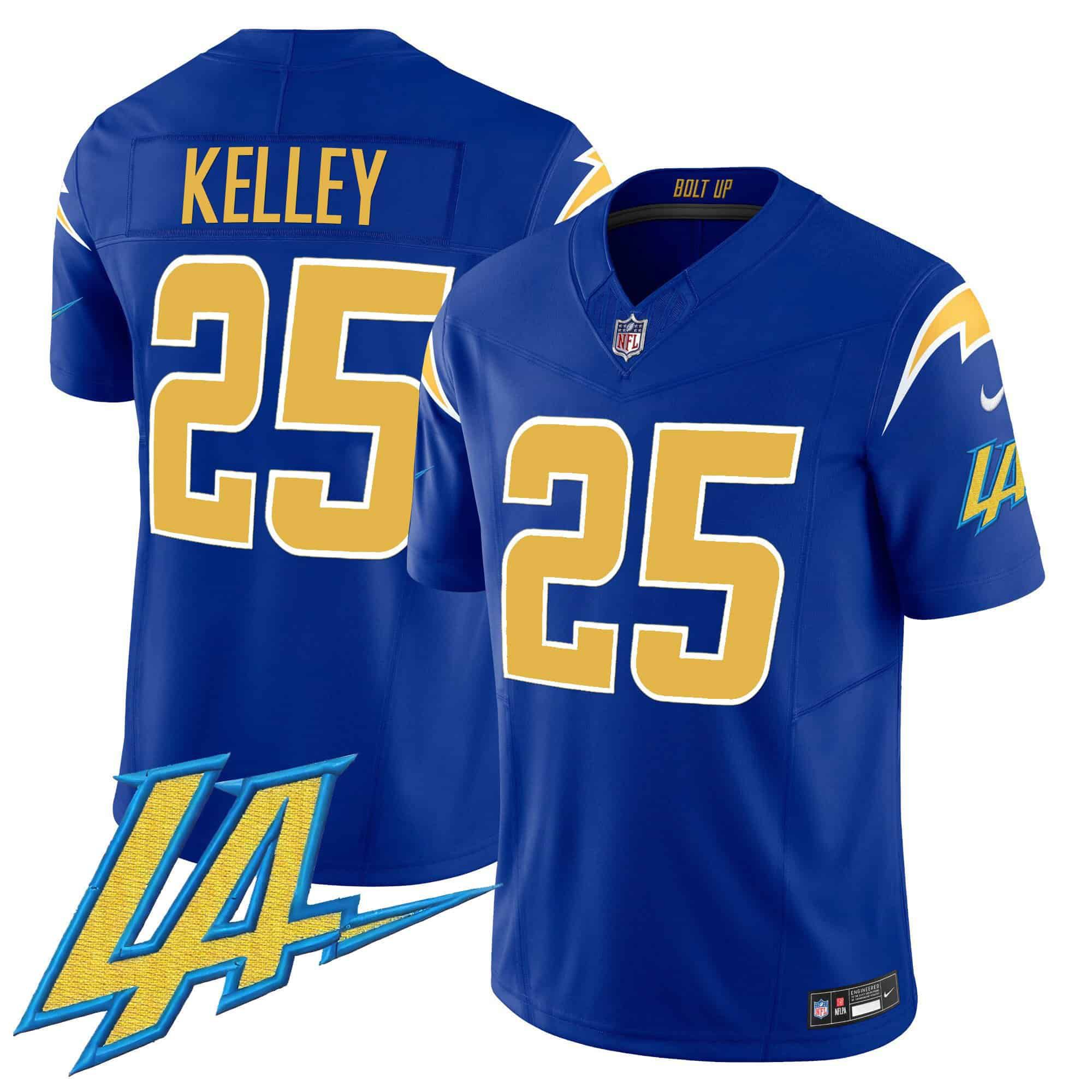 Men Los Angeles Chargers #25 Kelley Blue 2024 Nike Vapor Limited NFL Jersey->indianapolis colts->NFL Jersey